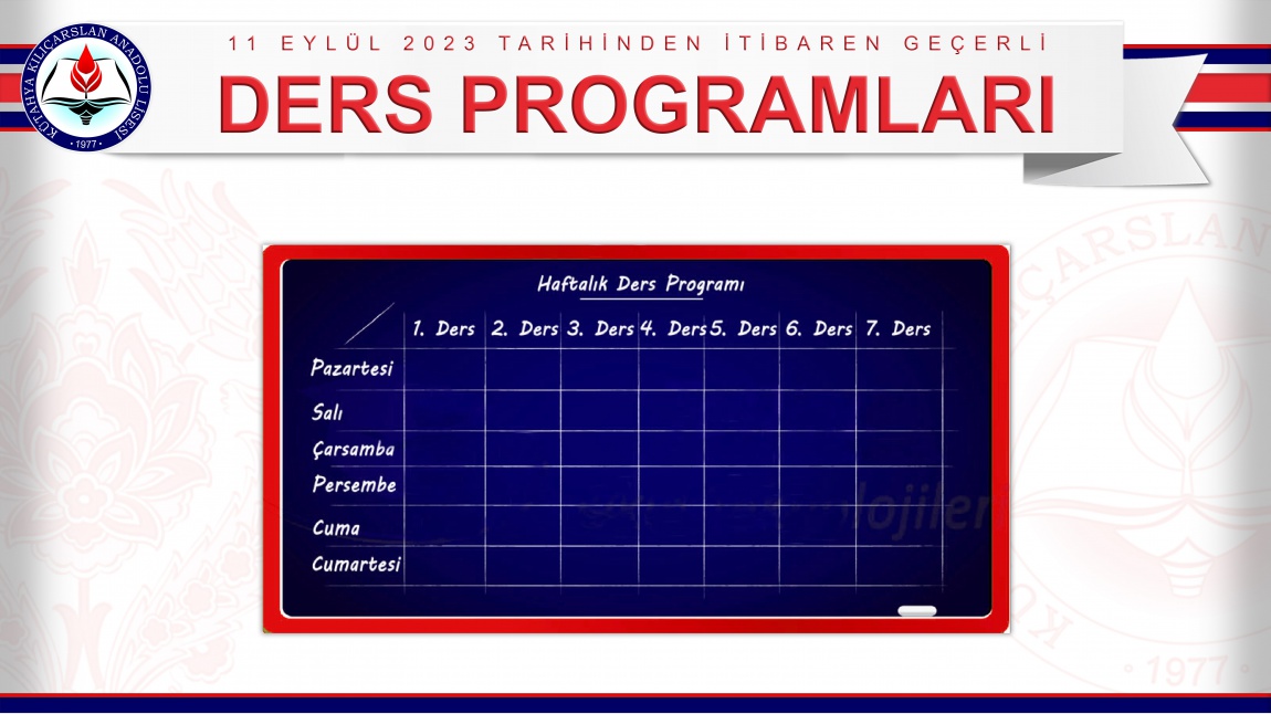 DERS PROGRAMLARI